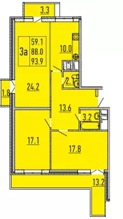 3-х комнатная квартира